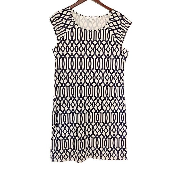 Jean-Pierre Klifa Paris Lilly Celtric Royal blue and white geometric pattern she - Picture 1 of 9